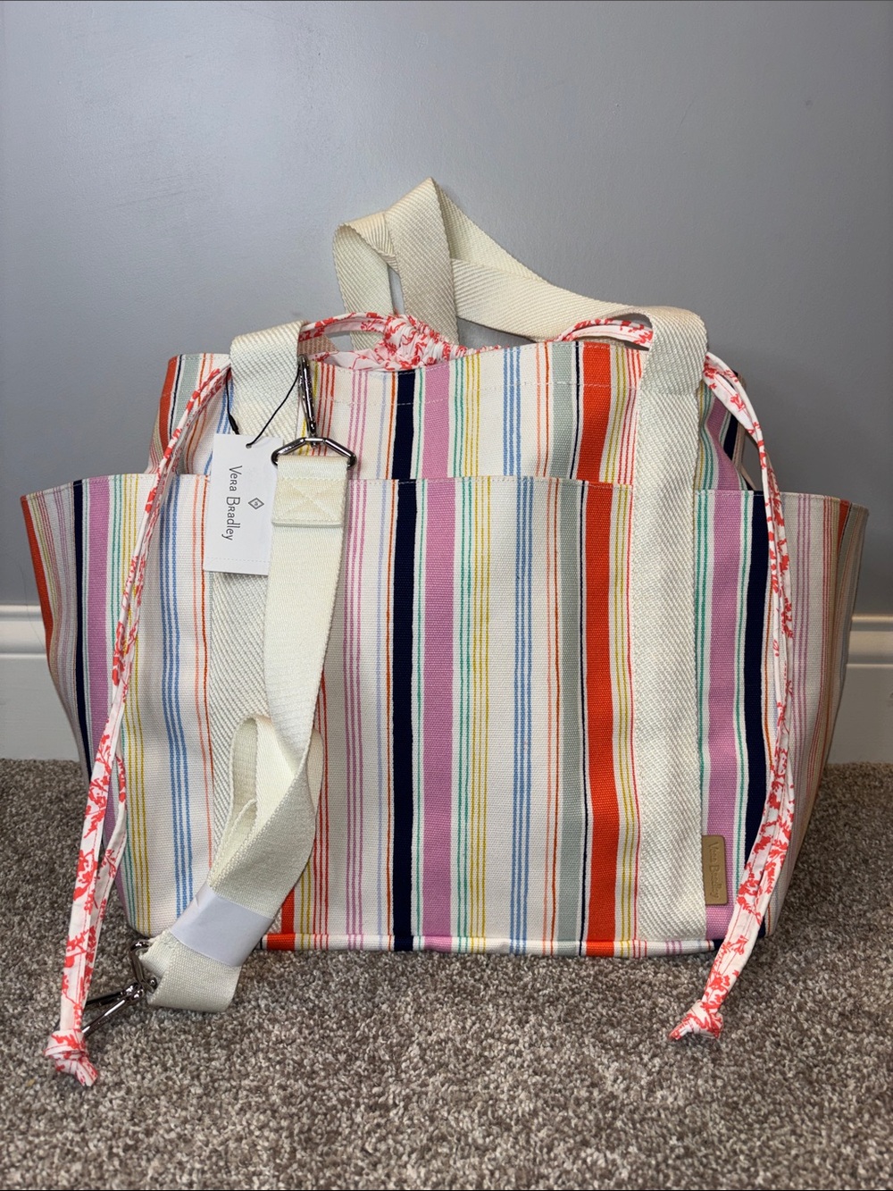 NWT Vera Bradley Drawstring Family Tote